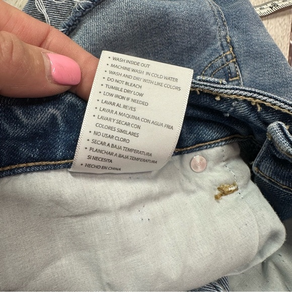 KanCan button fly denim Jean Shorts Distressed cotton blend stretch sz large - Picture 8 of 8